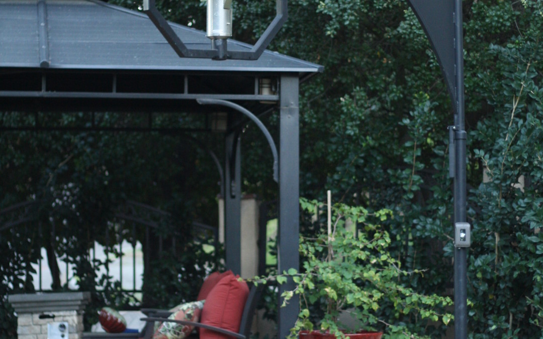 Patio with Outdoor Heater Installed